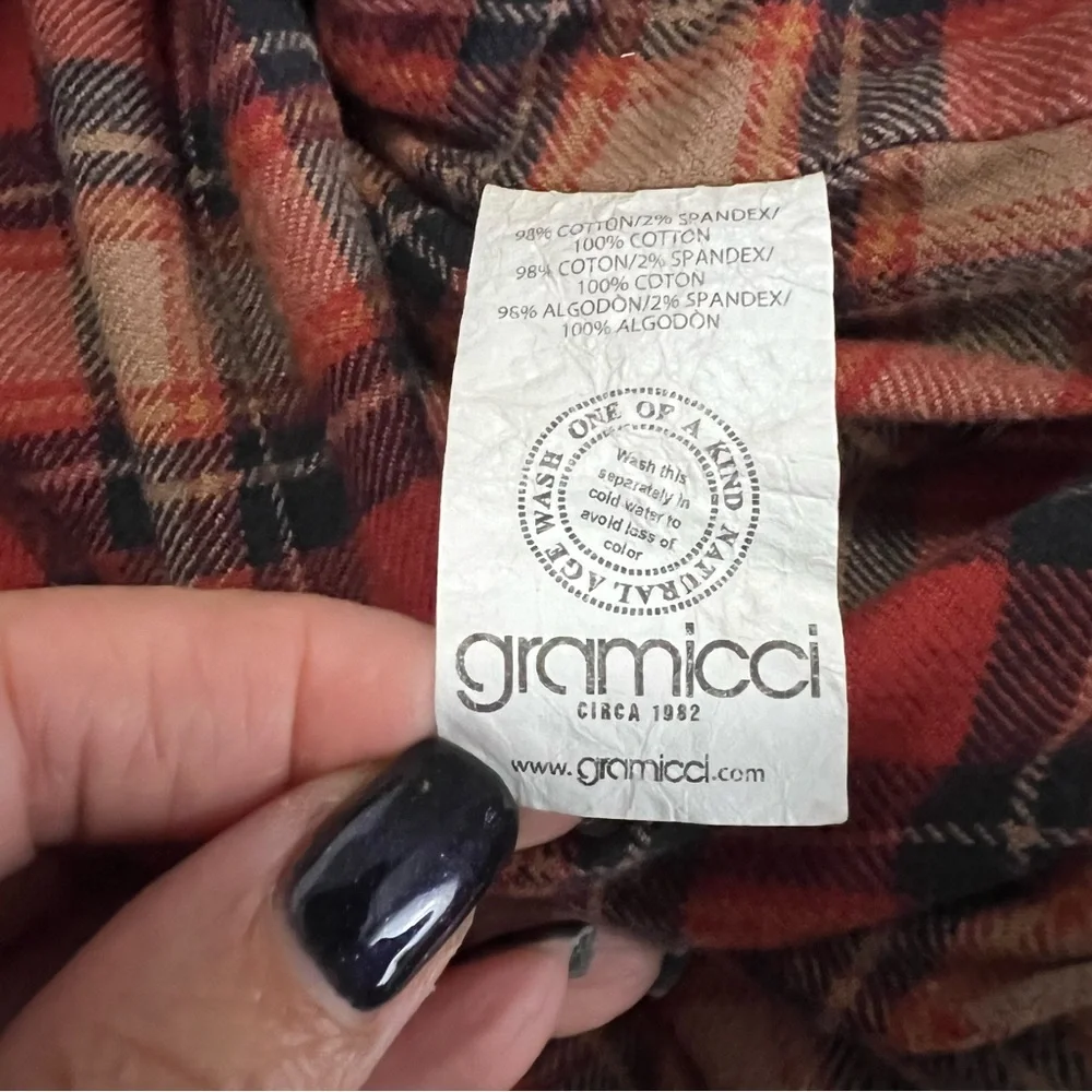 Rustic Fall Brown Cozy Warm Corduroy Utility Jacket Plaid Sleeves Western Barn - Picture 7 of 9